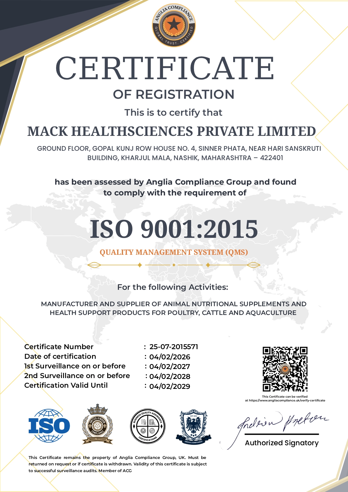 ISO 9001:2015 Certification